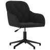 Silla de oficina giratoria de terciopelo negro 2