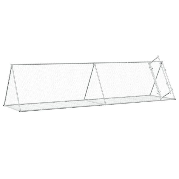 Jaula para conejos acero galvanizado plateado 400x105x91 cm M 3