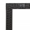 7 pcs conjunto de jantar p/ jardim c/ almofadões vime PE preto 4