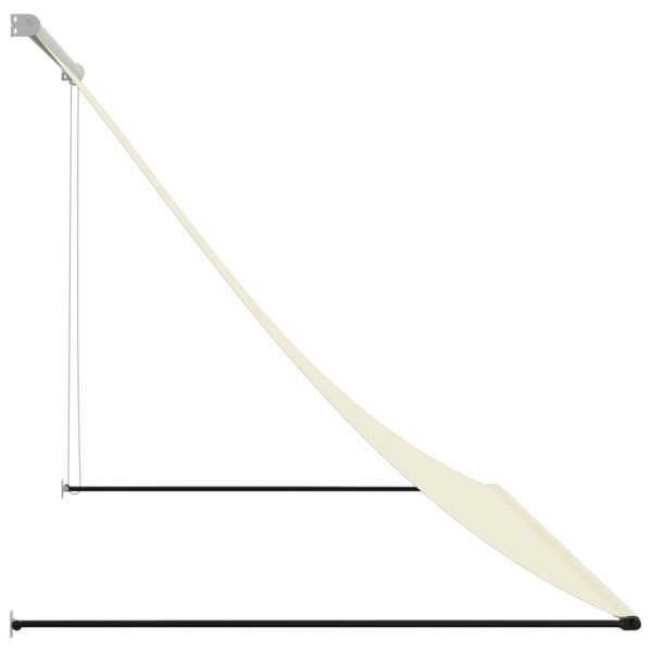 Toldo retrátil 200x150 cm tecido e aço cor creme M 4