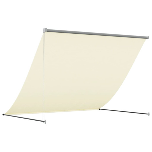 Toldo retrátil 200x150 cm tecido e aço cor creme M 5