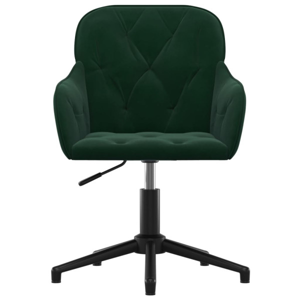 Silla de oficina giratoria de terciopelo verde oscuro M 3