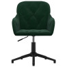 Silla de oficina giratoria de terciopelo verde oscuro 3