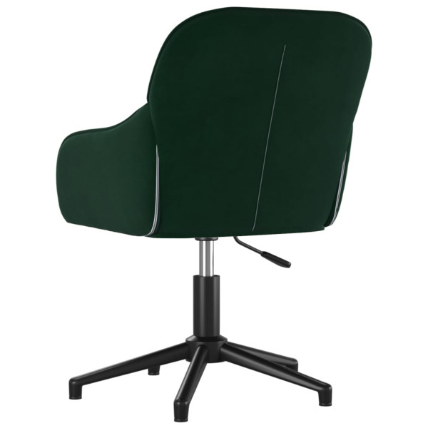 Silla de oficina giratoria de terciopelo verde oscuro M 5