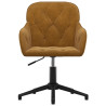 Silla de oficina giratoria de terciopelo marrón 3