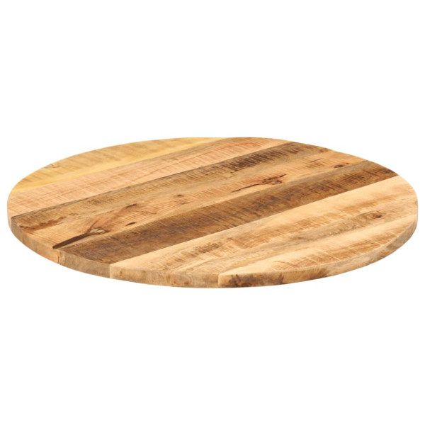 Tablero de mesa redondo madera maciza mango rugosa Ø 90x3.8 cm M 2