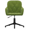 Silla de oficina giratoria de terciopelo verde claro 3