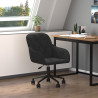 Silla de oficina giratoria de terciopelo negro 1