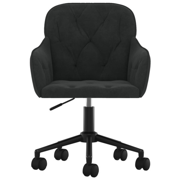 Silla de oficina giratoria de terciopelo negro M 3