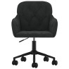 Silla de oficina giratoria de terciopelo negro 3