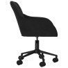 Silla de oficina giratoria de terciopelo negro 4