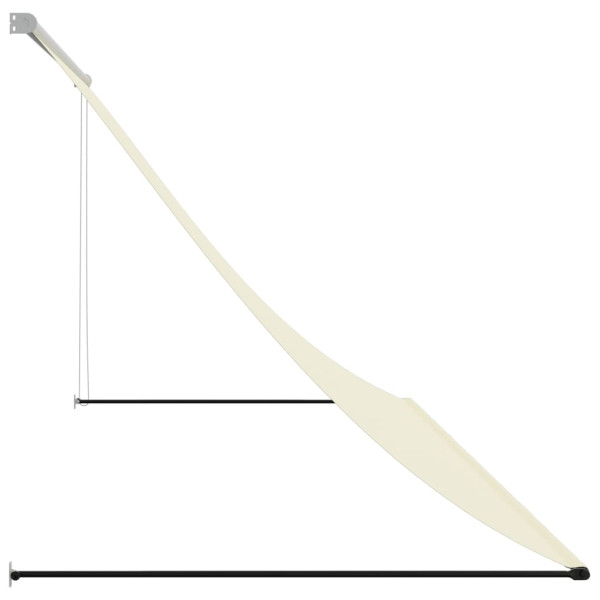 Toldo retrátil 300x150 cm tecido e aço cor creme M 4