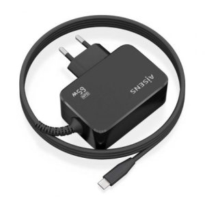 Cargador gan de pared aisens asch-1pd65wl033-bk/ 1xusb tipo-c + cable 1.8m/ 65w H