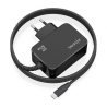 Cargador gan de pared aisens asch-1pd65wl033-bk/ 1xusb tipo-c + cable 1.8m/ 65w 2