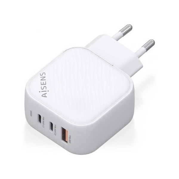 Cargador de pared aisens asch-65w3p026-w/ 2xusb tipo-c/ 1xusb/ 65w M 2