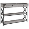 Mesa consola madera de ingeniería gris Sonoma 100x28x75 cm 5
