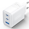 Cargador gan de pared vention ferw0-eu/ 2xusb tipo-c/ 1xusb/ 65w 1