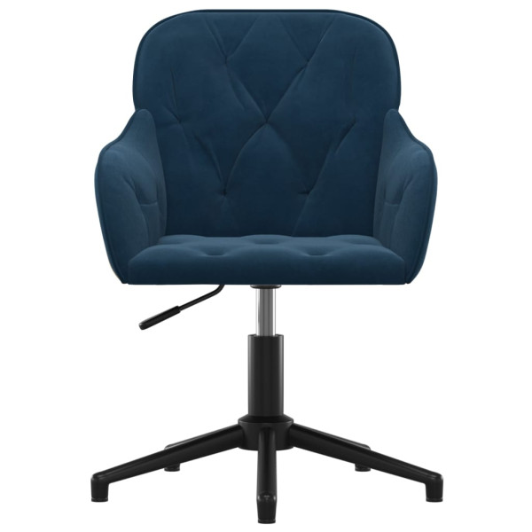 Silla de oficina giratoria terciopelo azul M 3