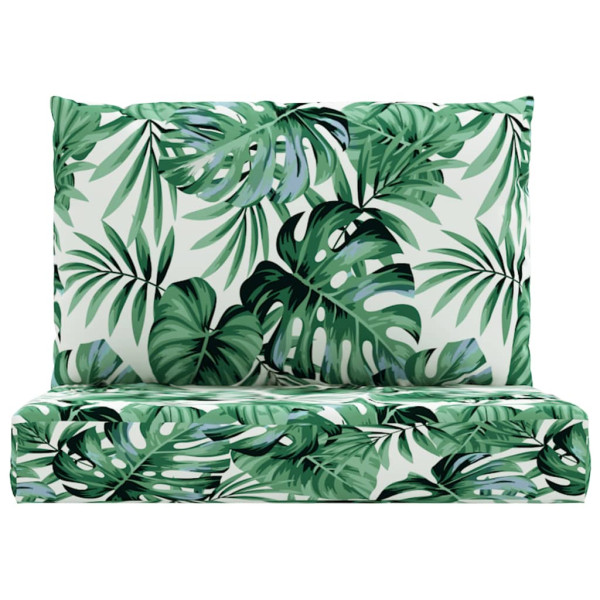 Cojines para palets 2 unidades tela estampado de hojas M 4