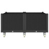 Jardinera con ruedas PP negro 100x80x54 cm 3