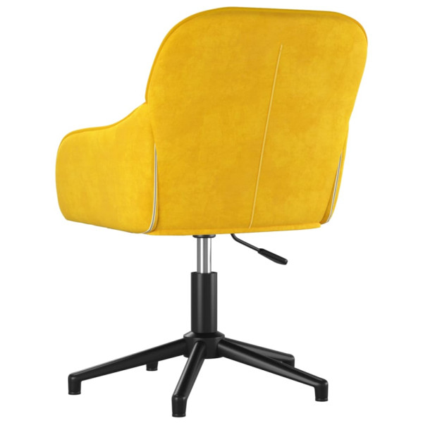 Silla de oficina giratoria de terciopelo amarillo M 5