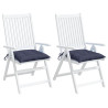 Almofadões cadeira 2 pcs 50x50x7 cm tecido oxford azul-marinho 3