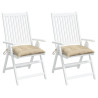 Cojines de palets de jardín 2 uds tela Oxford beige 50x50x7 cm 1