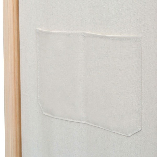 Divisória de quarto com 3 painéis 120x170x4 cm tecido creme M 2