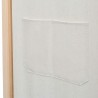 Biombo divisor de 3 paneles de tela color crema 120x170x4 cm 2