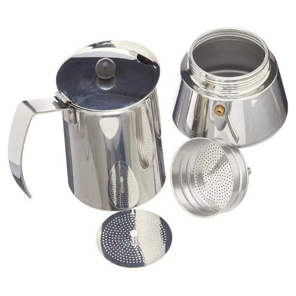 Cafetera italiana MONIX Eterna 10 xícaras de aço inoxidável M 3