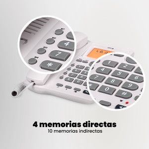 Teléfono fijo con cable SPC Office ID 2 3612B blanco H