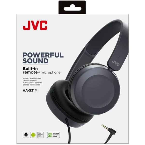 Auriculares jvc ha-s31m/ con micrófono/ jack 3.5/ azules M 4
