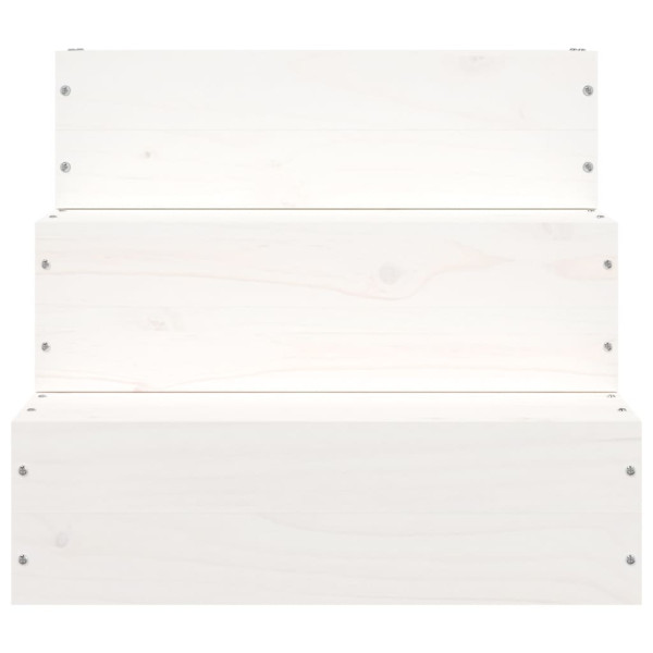 Escada p/ animais de estimação 40x37.5x35cm pinho maciço branco M 4