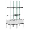 Jardinera con enrejado PP blanco 80x40x142.5 cm 5
