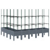 Jardinera con enrejado PP gris 200x160x142.5 cm 5