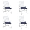 Almofadões cadeira 4 pcs 50x50x7 cm tecido oxford azul-marinho 3