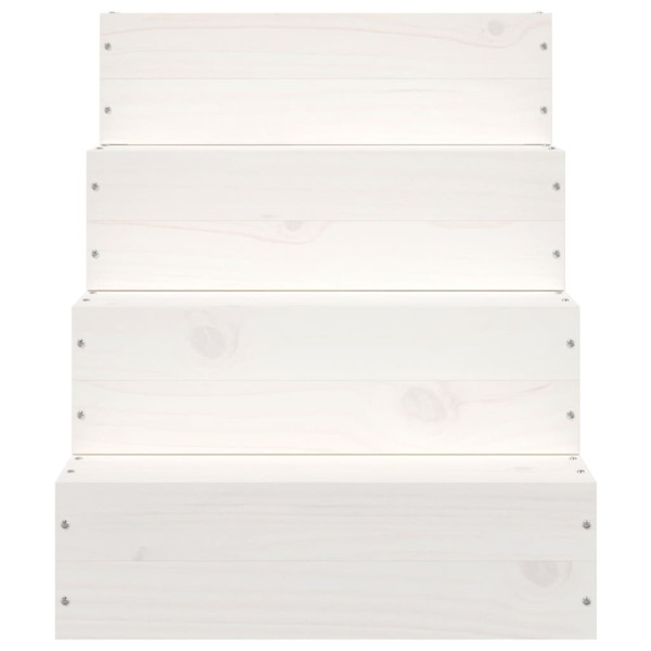 Escalera para mascotas madera maciza de pino blanco 40x49x47 cm M 4