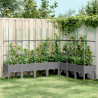 Jardinera con enrejado PP gris claro 200x160x142.5 cm 1