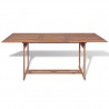 Mesa de jardim 180x90x75 cm madeira teca maciça 2