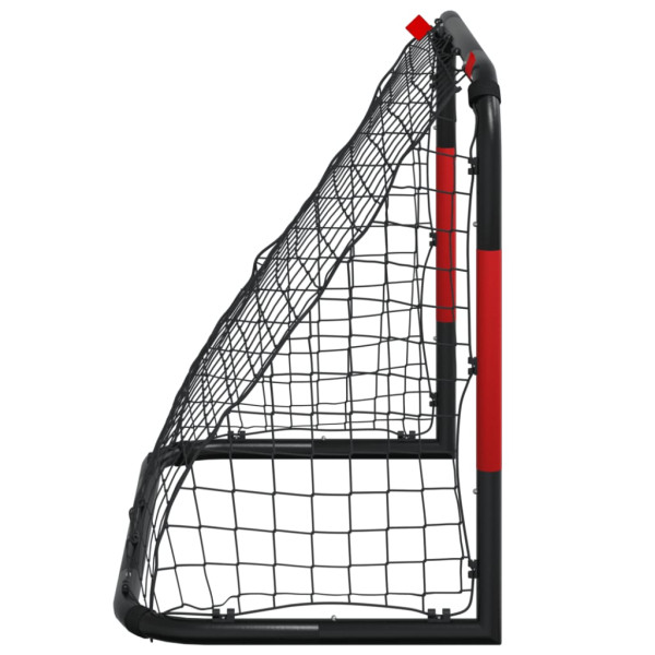 Baliza de futebol com rede 90x48x71 cm aço vermelho e preto M 5