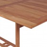 Mesa de jardín de madera de teca maciza 180x90x75 cm 4