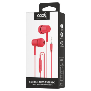 Auriculares 3,5 mm COOL Bear Stereo Con Micro Rojo H