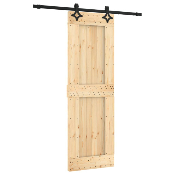 Puerta corredera con herrajes madera maciza de pino 70x210 cm M 2