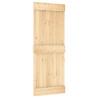 Puerta corredera con herrajes madera maciza de pino 80x210 cm 3