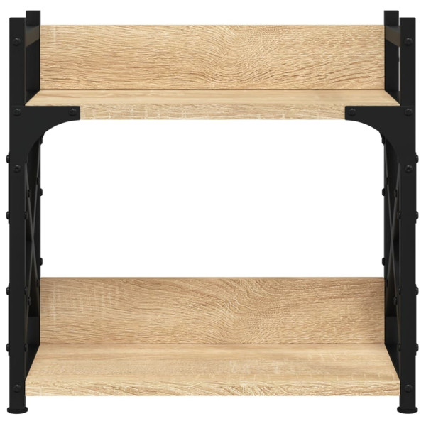 Soporte de impresora 2 niveles roble Sonoma 40x20x40 cm M 4