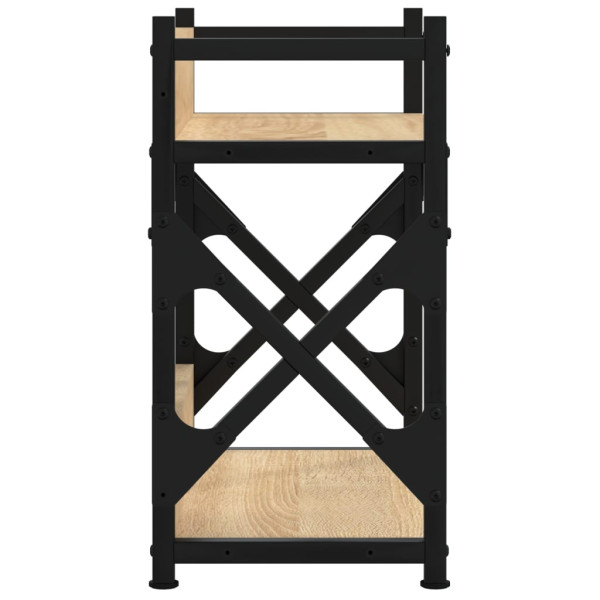 Soporte de impresora 2 niveles roble Sonoma 40x20x40 cm M 5