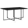 Set de comedor de jardín 7 pzas y cojines ratán sintético negro 4