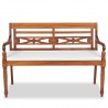 Banco Batávia com almofadões 120 cm teca 2