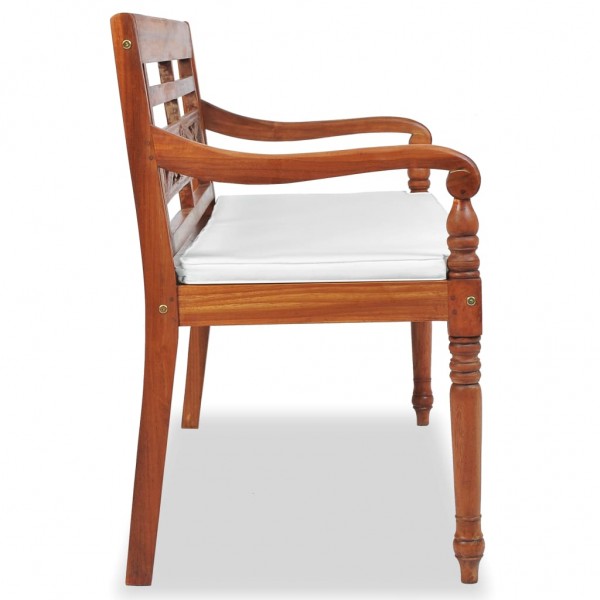 Banco Batávia com almofadões 120 cm teca M 3