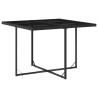 9 pcs conjunto de jantar p/ jardim c/ almofadões vime PE preto 3